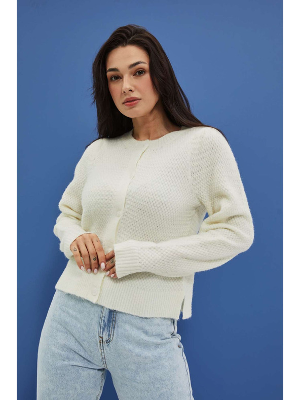 Moodo Fehér női kardigán Moodo