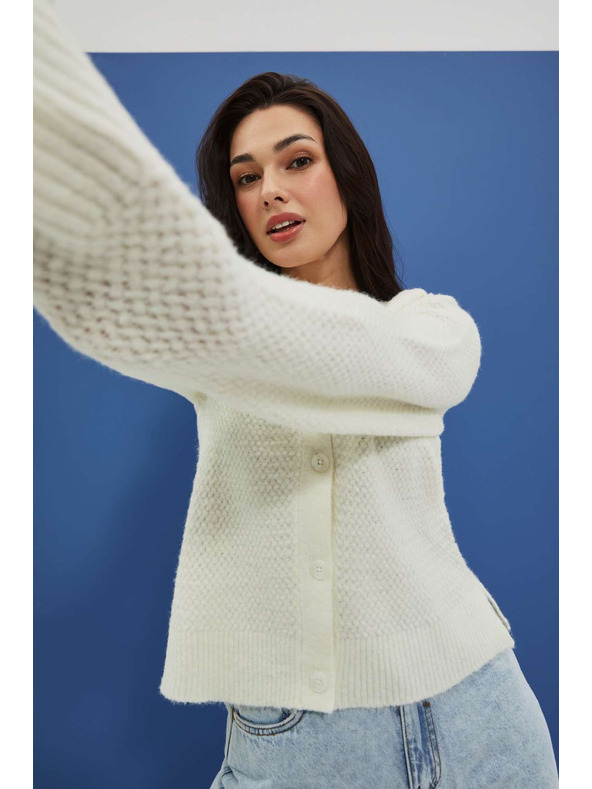 Moodo Fehér női kardigán Moodo