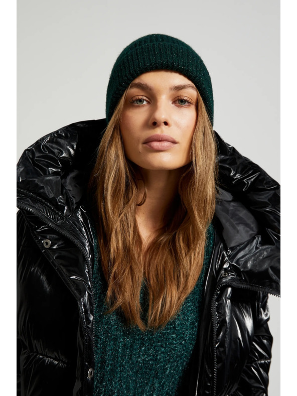 Moodo Sötétzöld fémszálas sapka Moodo