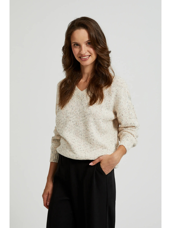 Moodo Moodo Bézs női pulóver