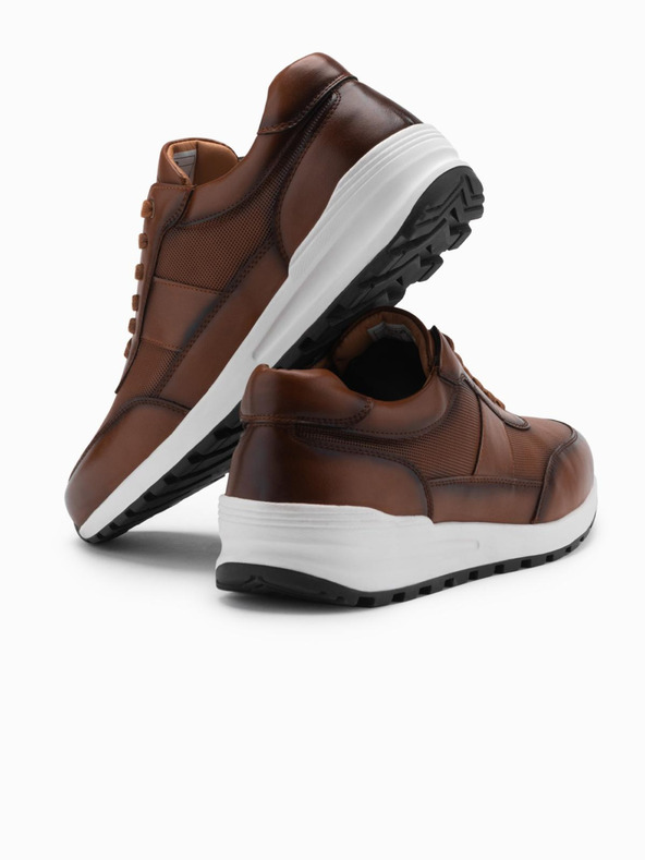 Ombre Clothing Férfi vászon tornacipő barna Ombre ruházat