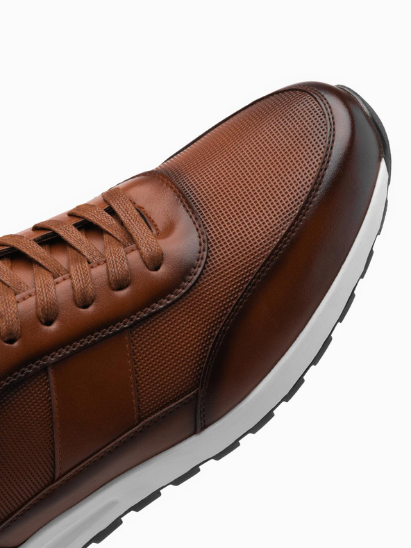 Ombre Clothing Férfi vászon tornacipő barna Ombre ruházat