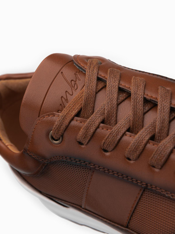 Ombre Clothing Férfi vászon tornacipő barna Ombre ruházat