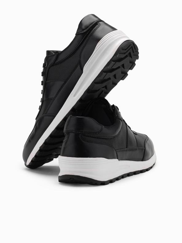 Ombre Clothing Férfi vászon tornacipő fekete Ombre ruházat