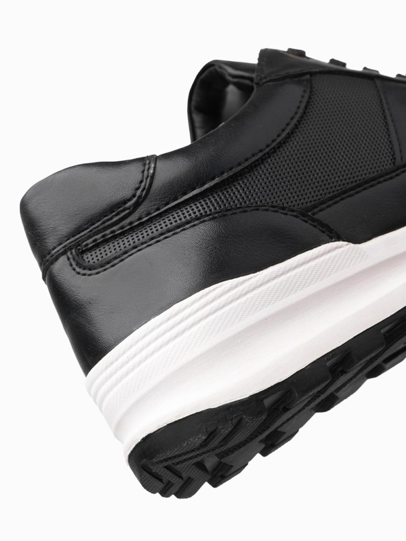 Ombre Clothing Férfi vászon tornacipő fekete Ombre ruházat