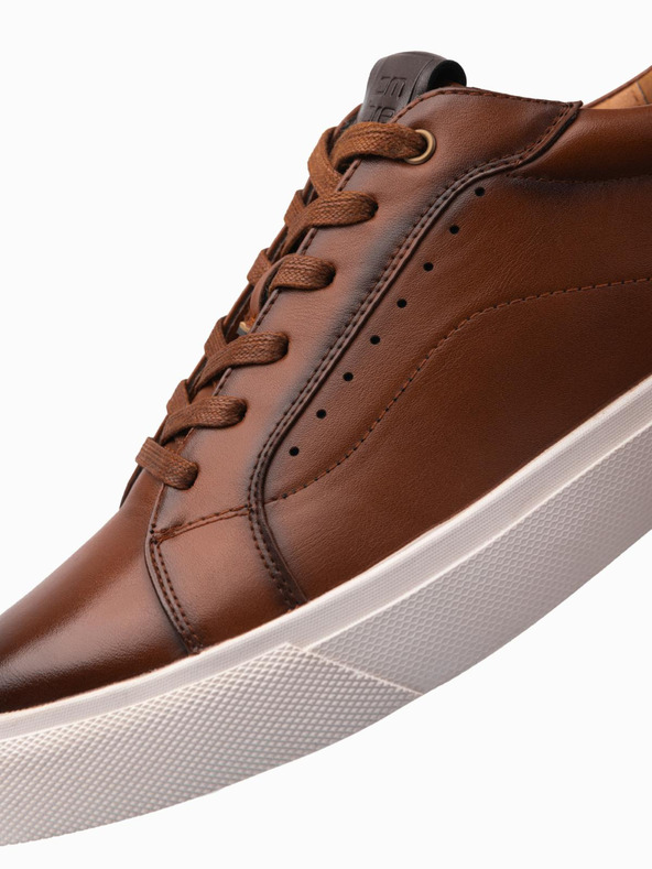 Ombre Clothing Férfi vászon tornacipő barna Ombre ruházat