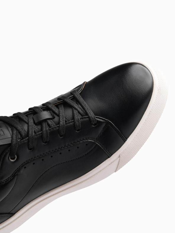 Ombre Clothing Férfi vászon tornacipő fekete Ombre ruházat