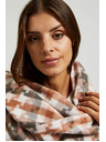 Moodo Fehér és barna női kockás sál Moodo