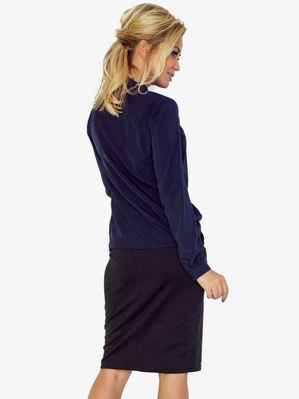 numoco Sötétkék női blúz Numoco szövéssel