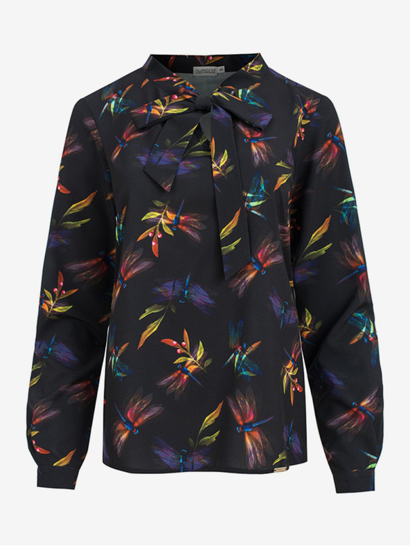 numoco Sötétkék női blúz mintás Numoco szövéssel