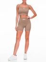 Edoti Női sportmelltartó és rövidnadrág szett bézs Edoti