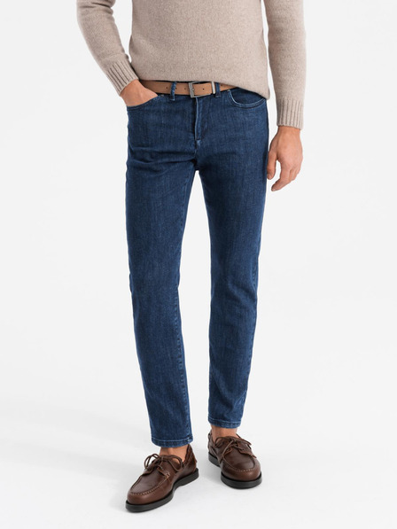 Ombre Clothing Férfi klasszikus mosott farmer REGULAR FIT kék Ombre ruházat