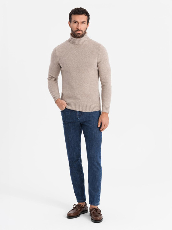 Ombre Clothing Férfi klasszikus mosott farmer REGULAR FIT kék Ombre ruházat