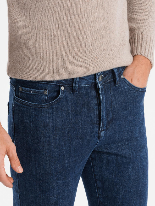 Ombre Clothing Férfi klasszikus mosott farmer REGULAR FIT kék Ombre ruházat