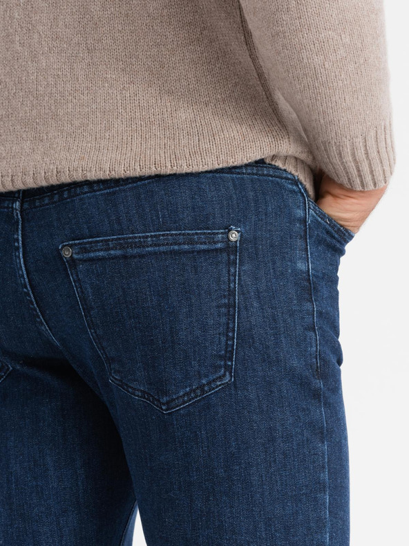 Ombre Clothing Férfi klasszikus mosott farmer REGULAR FIT kék Ombre ruházat