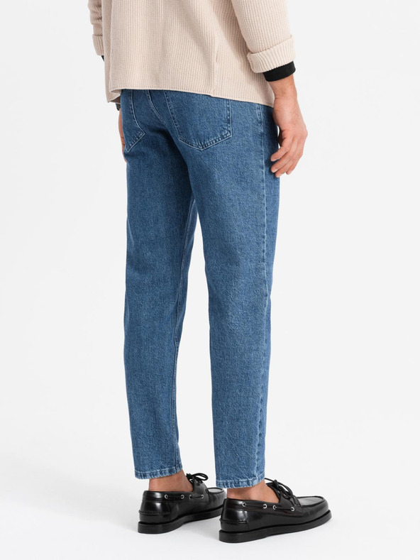 Ombre Clothing Férfi klasszikus mosott farmer REGULAR FIT kék Ombre ruházat