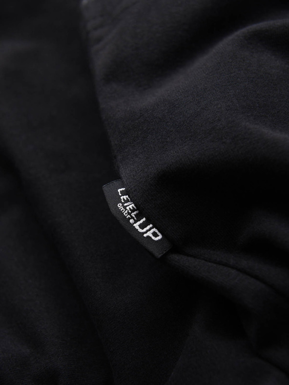 Ombre Clothing Férfi LOOSE FIT póló zsebbel fekete Ombre Ruházat