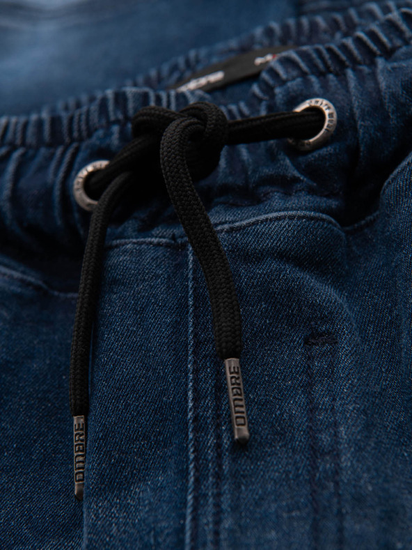 Ombre Clothing Férfi JOGGERY nadrág cipzáras cargo zsebbel kék Ombre Ruházat