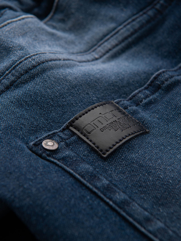 Ombre Clothing Férfi JOGGERY nadrág cipzáras cargo zsebbel kék Ombre Ruházat