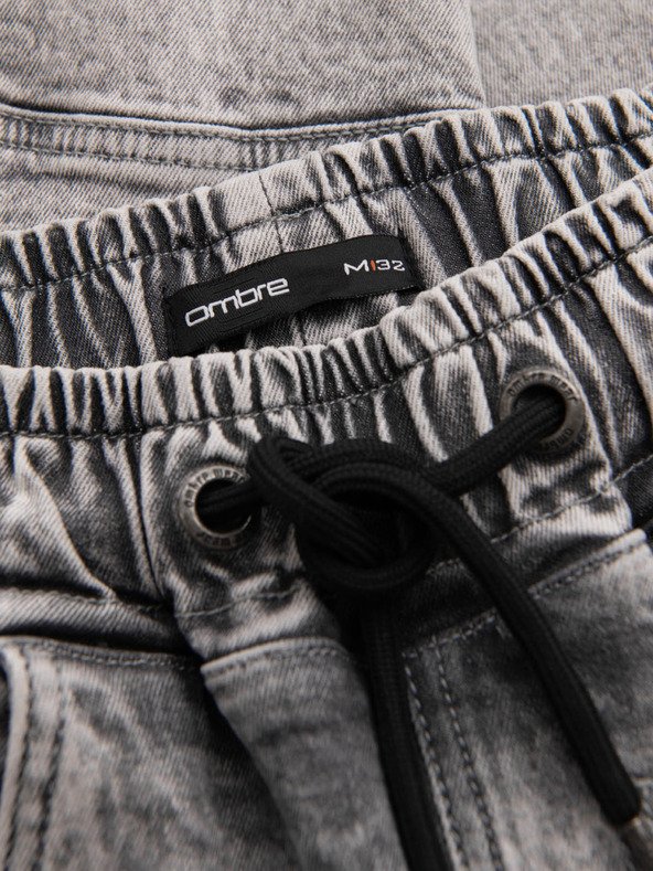 Ombre Clothing Férfi JOGGERY nadrág cipzáras cargo zsebekkel szürke Ombre Ruházat Ombre Ruházat