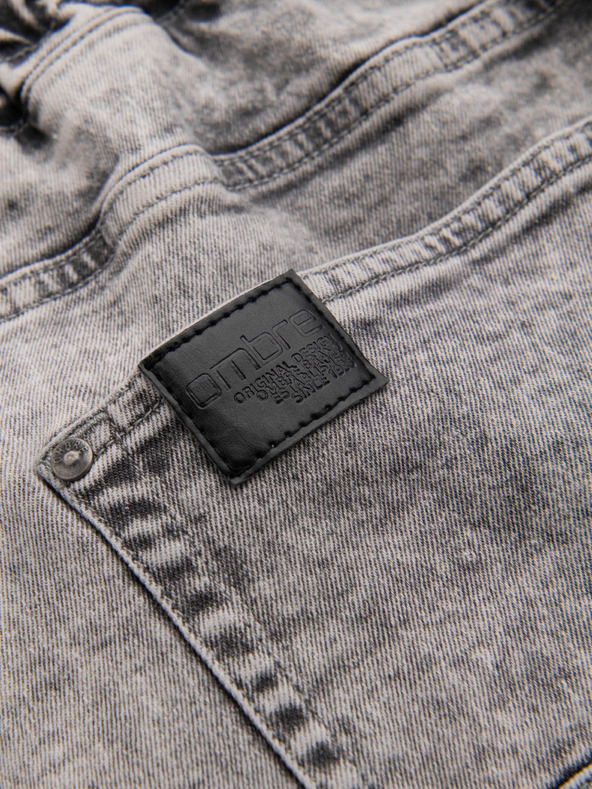 Ombre Clothing Férfi JOGGERY nadrág cipzáras cargo zsebekkel szürke Ombre Ruházat Ombre Ruházat