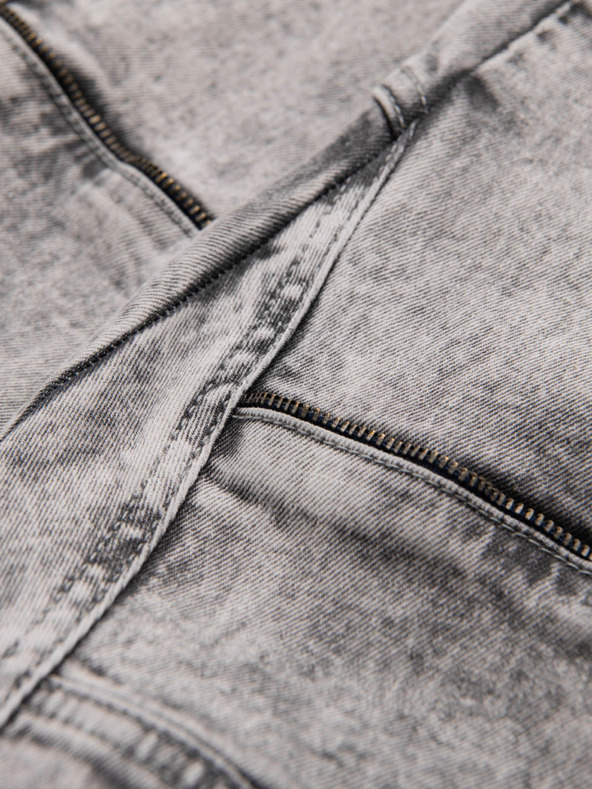 Ombre Clothing Férfi JOGGERY nadrág cipzáras cargo zsebekkel szürke Ombre Ruházat Ombre Ruházat