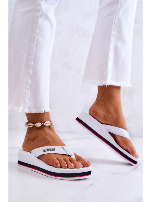 BIG STAR SHOES Női flip-flop ék alakú Big Star fehér
