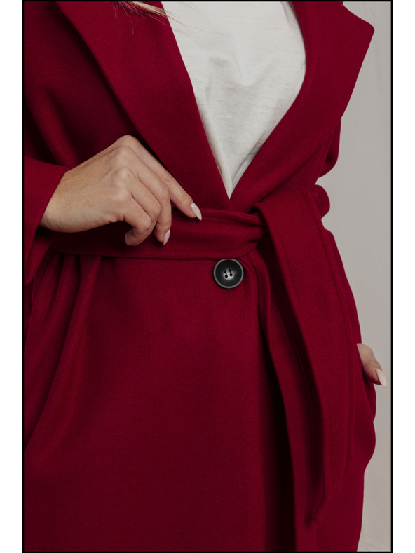 Edoti Piros női kabát övvel Edoti