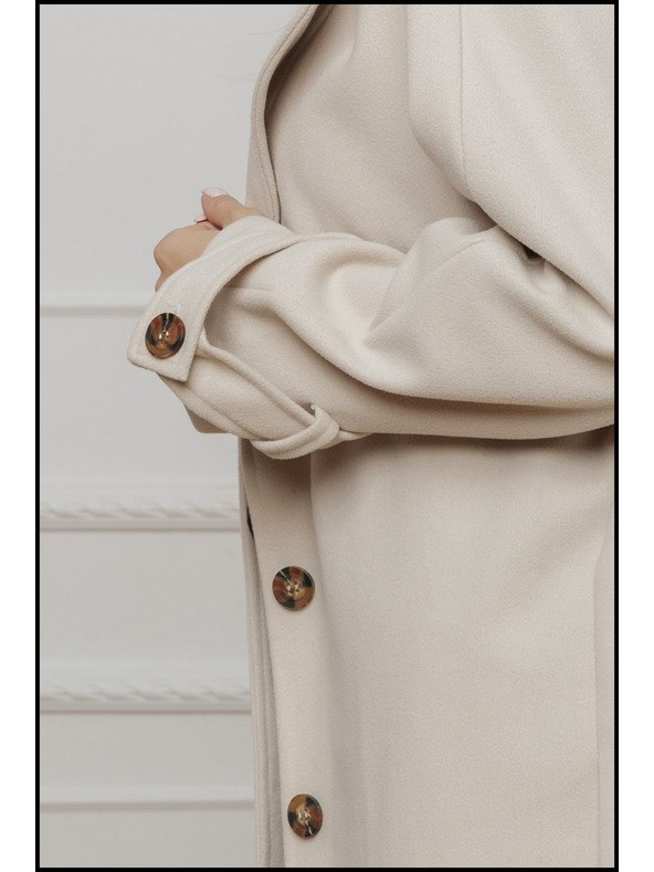 Edoti Bézs női kabát övvel Edoti