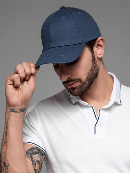 Ombre Clothing Férfi baseball sapka dekoratív hímzéssel sötétkék Ombre Clothing