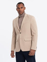 Ombre Clothing Elegáns férfi bézs színű gyapjú keverék blézer az Ombre Clothing-tól