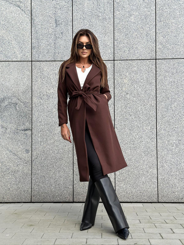 Edoti Barna női kabát övvel Edoti