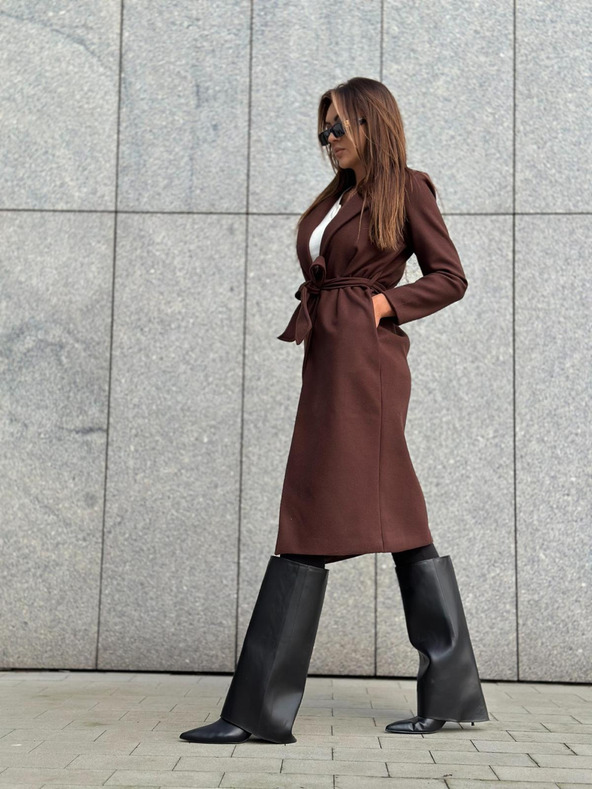 Edoti Barna női kabát övvel Edoti