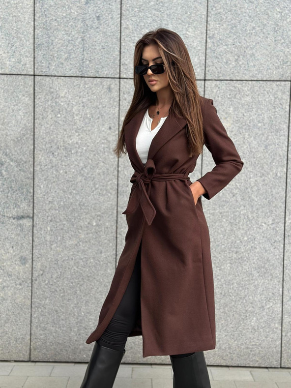 Edoti Barna női kabát övvel Edoti