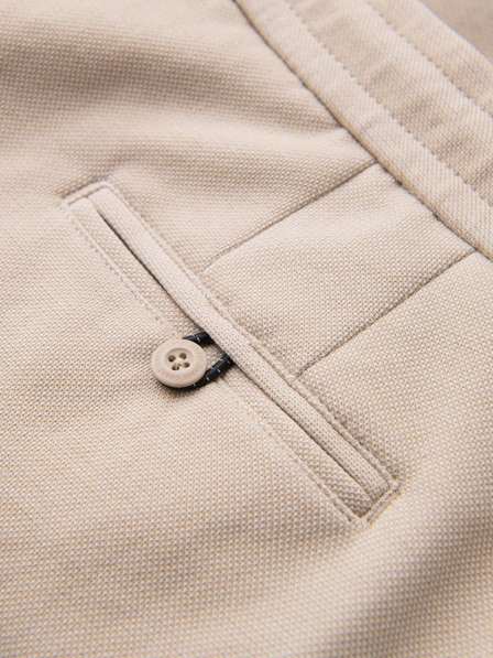 Ombre Clothing Férfi pamut tréningnadrág BASIC bézs Ombre ruházat