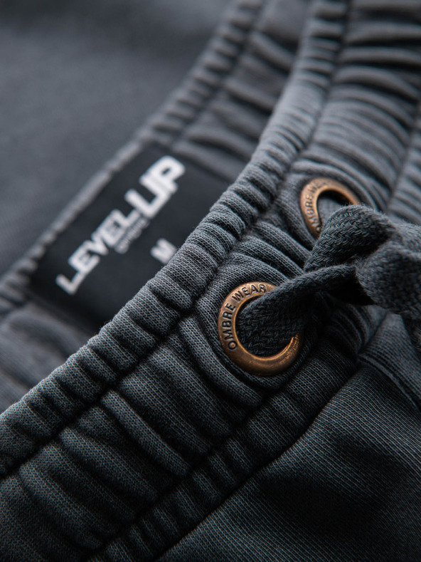 Ombre Clothing Férfi pamut tréningnadrág BASIC szürke Ombre ruházat