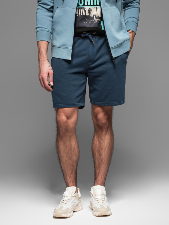 Ombre Clothing Férfi pamut tréningnadrág BASIC kék Ombre ruházat