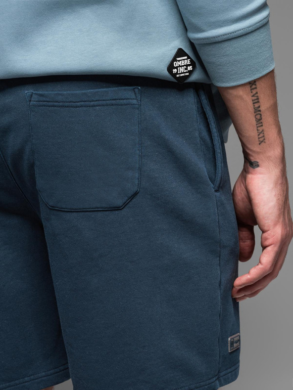 Ombre Clothing Férfi pamut tréningnadrág BASIC kék Ombre ruházat