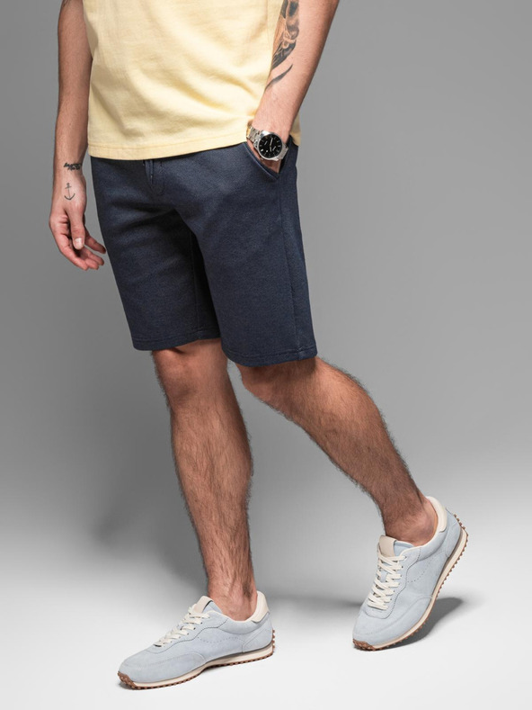 Ombre Clothing Férfi pamut tréningnadrág BASIC kék Ombre ruházat