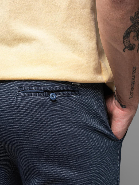 Ombre Clothing Férfi pamut tréningnadrág BASIC kék Ombre ruházat