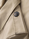 Ombre Clothing Elegáns férfi SLIM FIT kabát övvel bézs Ombre Ruházat Ombre Clothing