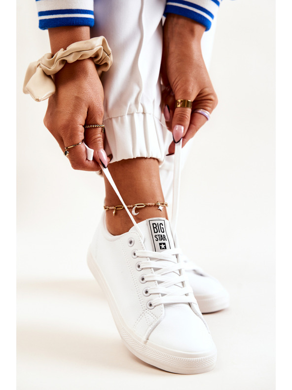 BIG STAR SHOES Női Big Star bőr tornacipő - Fehér
