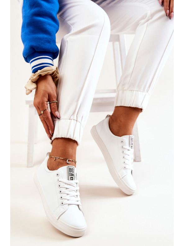 BIG STAR SHOES Női Big Star bőr tornacipő - Fehér