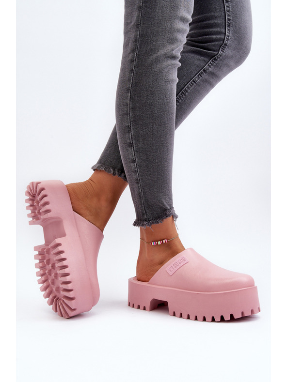 BIG STAR SHOES Női papucs egyszínű talppal Big Star rózsaszínű