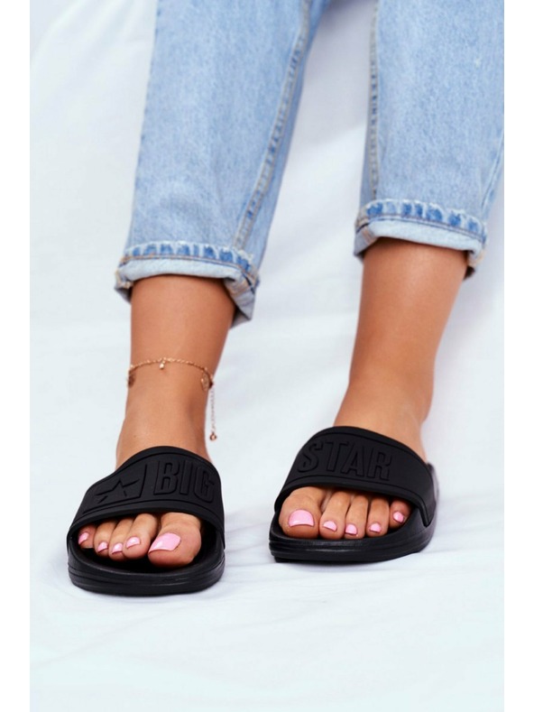 BIG STAR SHOES Női divat papucs Big Star - fekete