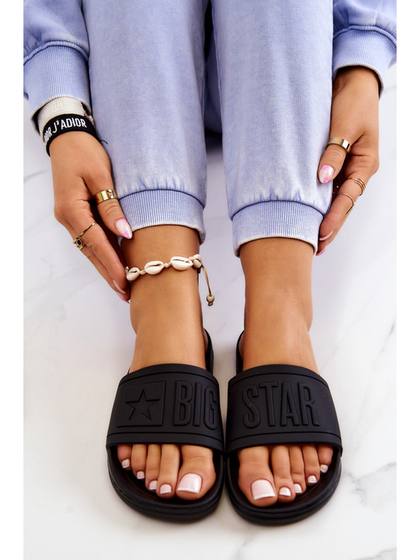 BIG STAR SHOES Női divat papucs Big Star - fekete