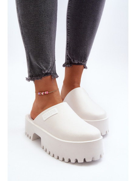 BIG STAR SHOES Női papucs szilárd talpú papucs Big Star fehér