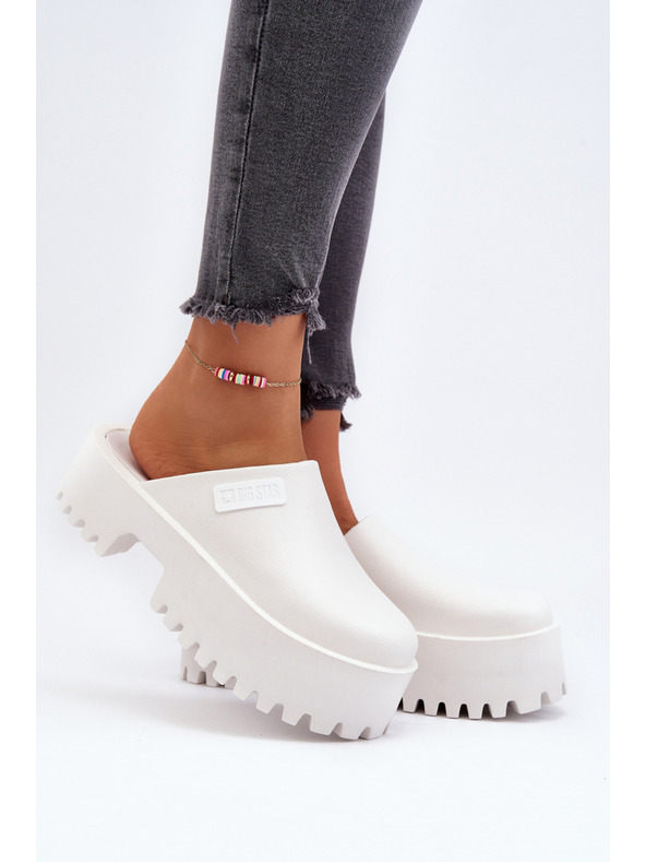 BIG STAR SHOES Női papucs szilárd talpú papucs Big Star fehér