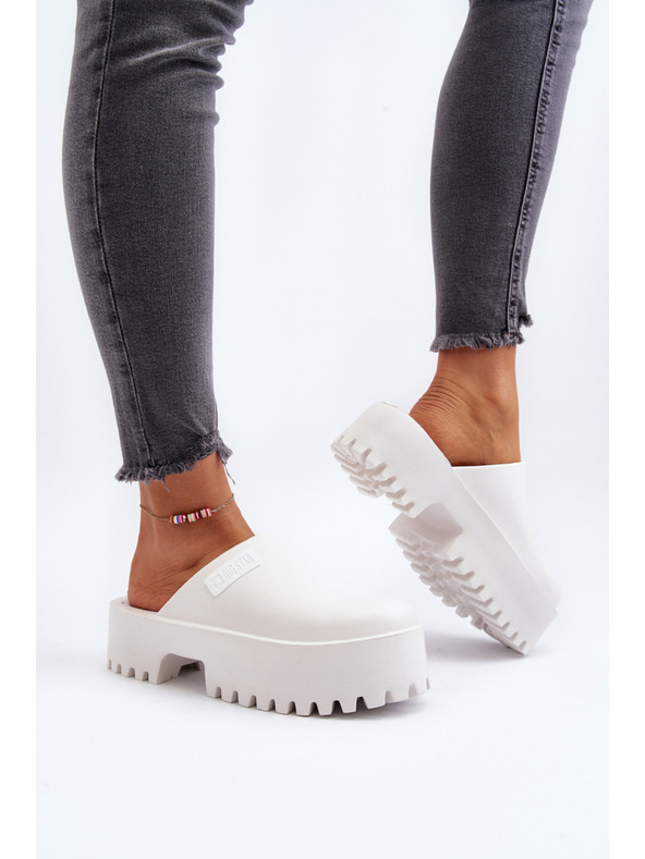 BIG STAR SHOES Női papucs szilárd talpú papucs Big Star fehér
