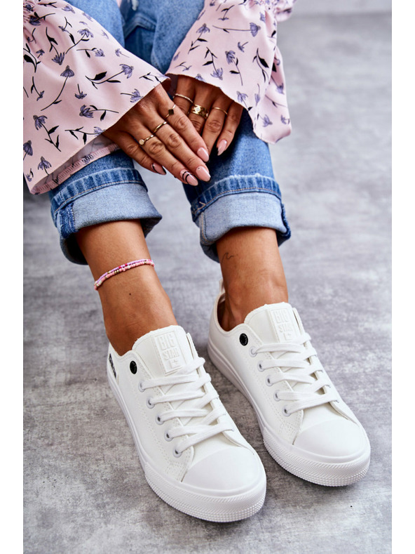 BIG STAR SHOES Női alacsony bőr tornacipő Big Star - Fehér